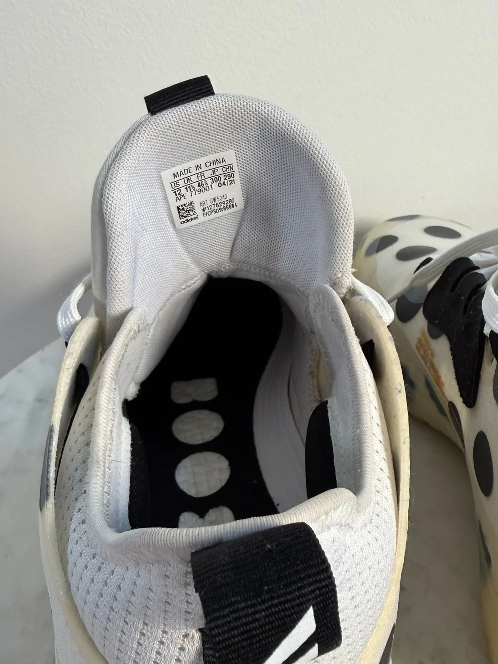 Adidas Harden Vol. 5 Futurenatural Polka Dot Basketball Shoes White Black